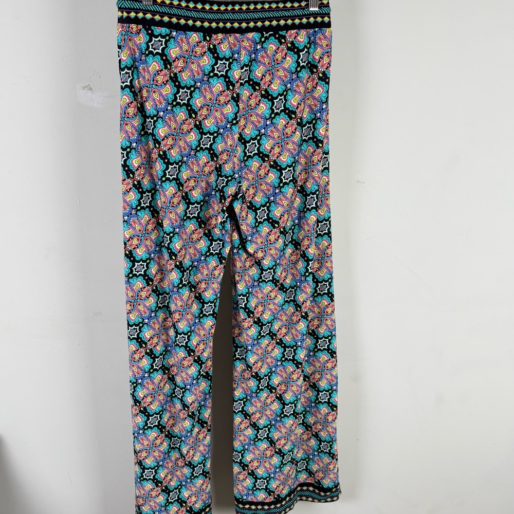 Nanette‎ Lepore Swim Wide Leg Palazzo Beach Pants Boho Mandala Print Small